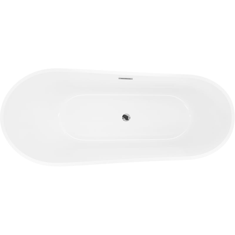 Mexen Dora baignoire autoportante 160 x 75 cm, blanche, trop-plein chromé - 52071607500-01