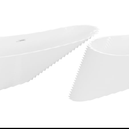 Mexen Dora baignoire îlot 160 x 75 cm, blanche, trop-plein blanc - 52071607500-20