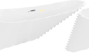 Mexen Dora baignoire autoportante 160 x 75 cm, blanche, trop-plein doré - 52071607500-50