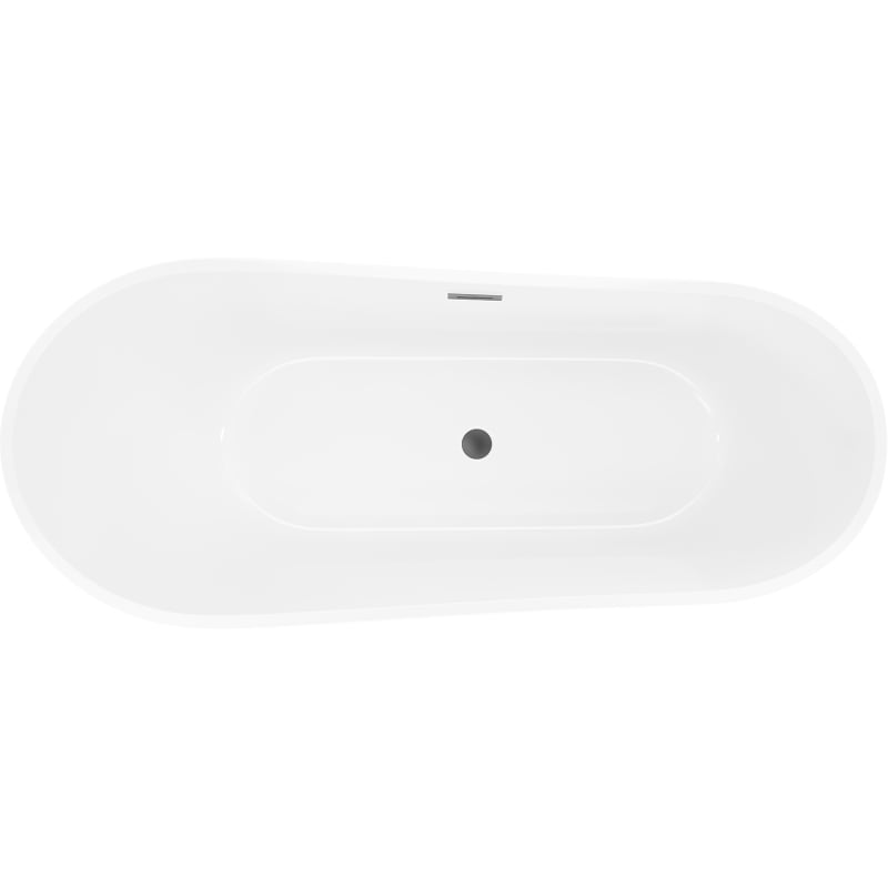Mexen Dora baignoire autoportante 160 x 75 cm, blanche, trop-plein gun metal - 52071607500-95