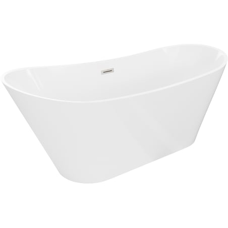 Mexen Dora baignoire autoportante 160 x 75 cm, blanche, trop-plein en nickel brossé - 52071607500-97