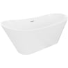 Mexen Dora baignoire autoportante 160 x 75 cm, blanche, trop-plein en nickel brossé - 52071607500-97
