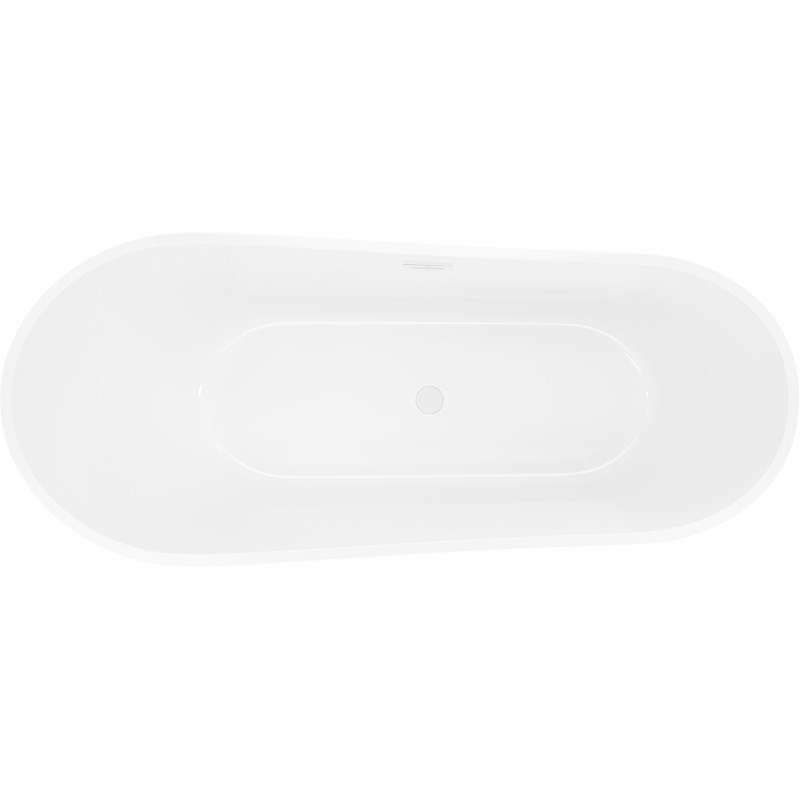Mexen Dora baignoire autoportante 160 x 75 cm, blanc/noir, trop-plein blanc - 52071607575-20