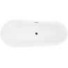Mexen Dora baignoire îlot 170 x 75 cm, blanche, trop-plein doré - 52071707500-50