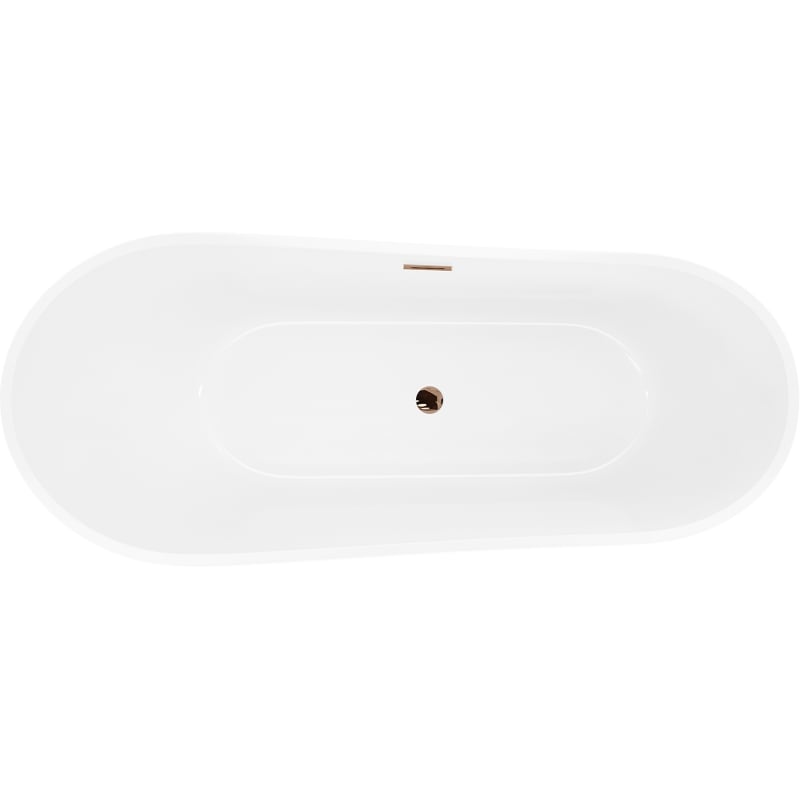 Mexen Dora baignoire autoportante 170 x 75 cm, blanche, trop-plein or rose - 52071707500-60