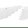 Mexen Dora baignoire autoportante 170 x 75 cm, blanc, trop-plein cuivre brossé - 52071707500-65