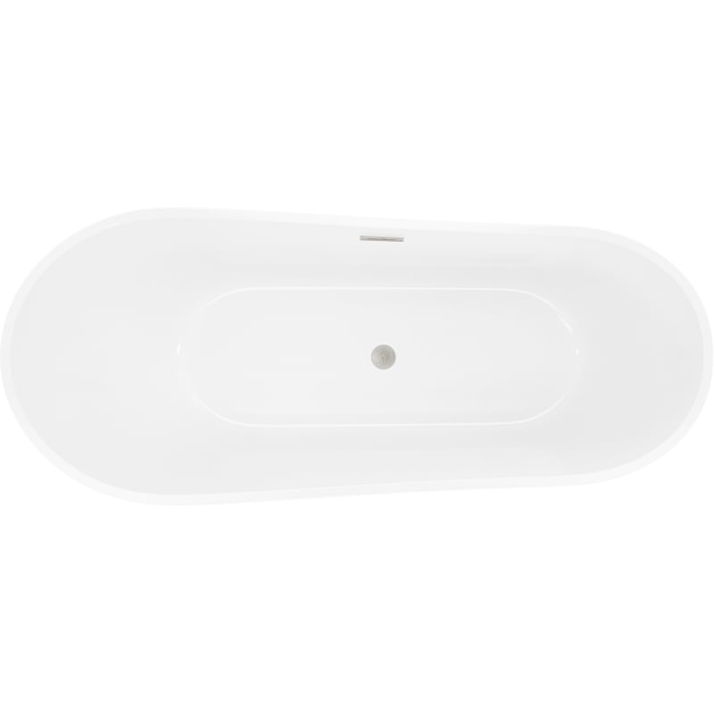 Mexen Dora baignoire autoportante 170 x 75 cm, blanche, trop-plein nickel brossé - 52071707500-97