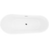 Mexen Dora baignoire autoportante 170 x 75 cm, blanche/noire, trop-plein chromé - 52071707575-01