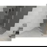 Mexen Roma cabine de douche battante 100 x 70 cm, graphite, chrome + receveur Flat, blanc - 854-100-070-01-40-4010