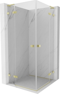 Mexen Lunar L Duo cabine de douche pivotante 95 x 95 cm, transparent, or brossé - 834L-095L-095P-55-00