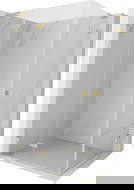 Mexen Lunar L Duo cabine de douche pivotante gauche 100 x 90 cm, transparent, or brossé - 834L-100L-090P-55-00