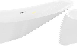 Mexen Lotos baignoire autoportante 140 x 75 cm, blanche, trop-plein doré brossé - 52051407700-55