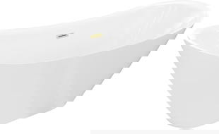Mexen Lotos baignoire autoportante 140 x 75 cm, blanche, trop-plein or brossé - 52051407700-55