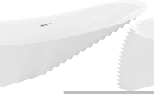 Mexen Lotos baignoire autoportante 140 x 75 cm, blanche, trop-plein nickel brossé - 52051407700-97