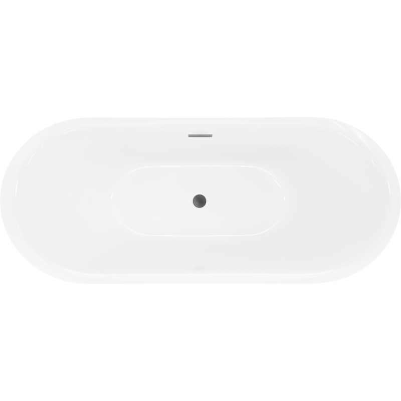 Mexen Lotos baignoire autoportante 140 x 75 cm, blanche, trop-plein gun metal - 52051407700-95