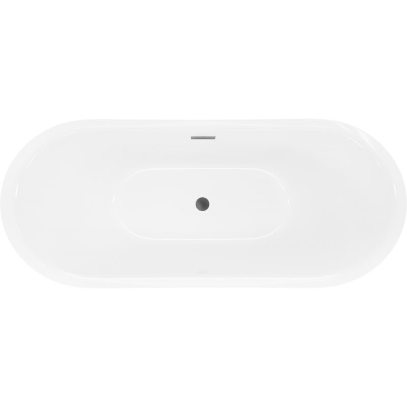 Mexen Lotos baignoire autoportante 140 x 75 cm, blanche, trop-plein métal gun - 52051407700-95