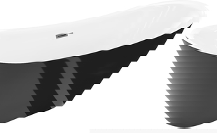 Mexen Lotos baignoire autoportante 140 x 75 cm, blanc/noir, trop-plein gun metal - 52051407775-95