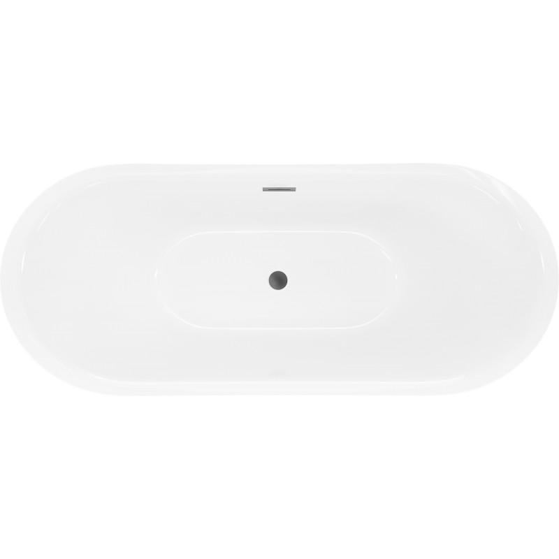 Mexen Lotos baignoire autoportante 150 x 75 cm, blanche, trop-plein gun metal - 52051507700-95