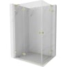 Mexen Lunar L Duo cabine de douche pliante gauche 110 x 105 cm, transparent, or brossé - 834L-110L-105P-55-00