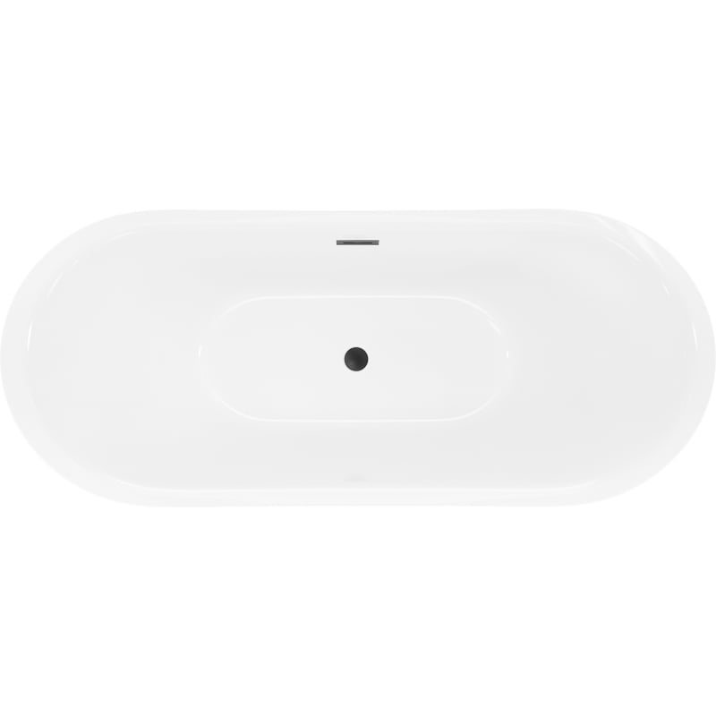 Mexen Lotos baignoire autoportante 150 x 75 cm, blanche/noire, trop-plein noir - 52051507775-70