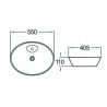Mexen Aida lavabo de comptoir 55 x 40 cm, Blanc - 21205500