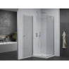Mexen Pretoria cabine de douche battante 90 x 90 cm, transparent, chromé + receveur Flat - 852-090-090-01-00-4010