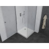 Mexen Pretoria cabine de douche battante 90 x 90 cm, transparent, chromé + receveur Flat - 852-090-090-01-00-4010