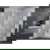 Mexen Pretoria cabine de douche pivotante 100 x 100 cm, transparent, chrome + receveur Plat - 852-100-100-01-00-4010