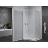 Mexen Pretoria cabine de douche pivotante 90 x 70 cm, transparente, chromée + receveur Flat - 852-090-070-01-00-4010