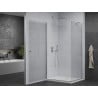 Mexen Pretoria cabine de douche pivotante 100 x 90 cm, transparent, chrome + receveur Flat - 852-100-090-01-00-4010