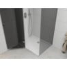 Mexen Roma cabine de douche pivotante 120 x 80 cm, graphite, chrome + receveur Flat, blanc - 854-120-080-01-40-4010