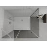 Mexen Roma cabine de douche pivotante 120 x 80 cm, graphite, chrome + receveur Flat, blanc - 854-120-080-01-40-4010