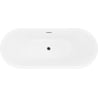 Mexen Lotos baignoire autoportante 170 x 75 cm, blanche, trop-plein doré - 52051707700-50