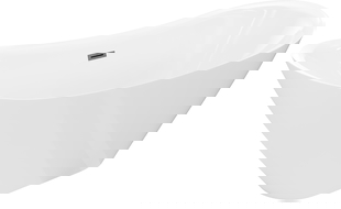 Mexen Lotos baignoire autoportante 170 x 75 cm, blanc, trop-plein gris canon brossé - 52051707700-66