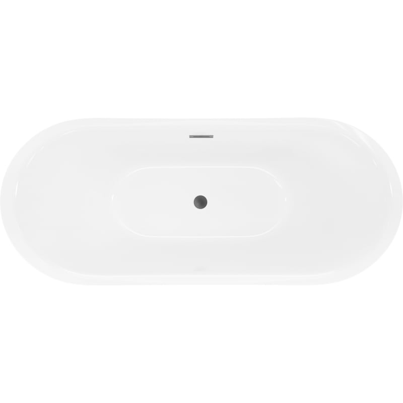Mexen Lotos baignoire autoportante 170 x 75 cm, blanche, trop-plein gun métal - 52051707700-95
