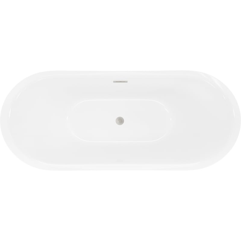 Mexen Lotos baignoire autoportante 170 x 75 cm, blanche, trop-plein nickel brossé - 52051707700-97