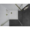 Mexen Pretoria cabine de douche pivotante 70 x 70 cm, transparent, or + receveur plat - 852-070-070-50-00-4010