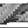 Mexen Pretoria cabine de douche pivotante 70 x 70 cm, transparent, or + receveur Flat - 852-070-070-50-00-4010