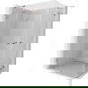 Mexen Lunar Duo cabine de douche pivotante 110 x 100 cm, transparent, cuivre brossé - 834-110L-100P-65-00