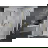 Mexen Pretoria cabine de douche pivotante 70 x 80 cm, transparent, doré + bac Flat - 852-070-080-50-00-4010