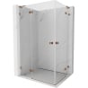 Mexen Lunar L Duo cabine de douche pivotante gauche 105 x 95 cm, transparent, or rose - 834L-105L-095P-60-00