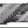 Mexen Pretoria cabine de douche pivotante 70 x 80 cm, transparent, doré + bac Flat - 852-070-080-50-00-4010