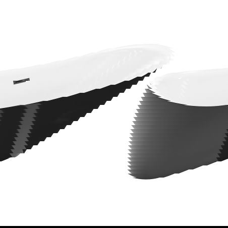 Mexen Lotos baignoire autoportante 180 x 75 cm, blanc/noir, trop-plein noir - 52051807775-70