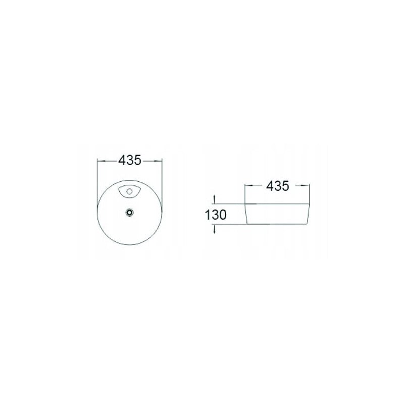 Mexen Arlena lavabo à poser 43 x 43 cm, blanc - 21264300