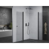 Mexen Pretoria Duo cabine de douche à charnières 70 x 70 cm, transparent, noir - 852-070-070-70-00-02