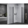 Mexen Pretoria Douche cabine Duo pivotante 90 x 90 cm, transparent, noir - 852-090-090-70-00-02