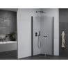 Mexen Pretoria Douche cabine Duo pivotante 90 x 90 cm, transparent, noir - 852-090-090-70-00-02