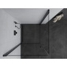 Mexen Pretoria Duo cabine de douche pivotante 90 x 90 cm, transparent, noir - 852-090-090-70-00-02