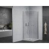 Mexen Pretoria Duo cabine de douche à charnière 70 x 70 cm, transparent, chrome + receveur Flat - 852-070-070-01-02-4010