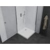 Mexen Pretoria Duo cabine de douche pivotante 90 x 90 cm, transparent, chromé + receveur Flat - 852-090-090-01-02-4010